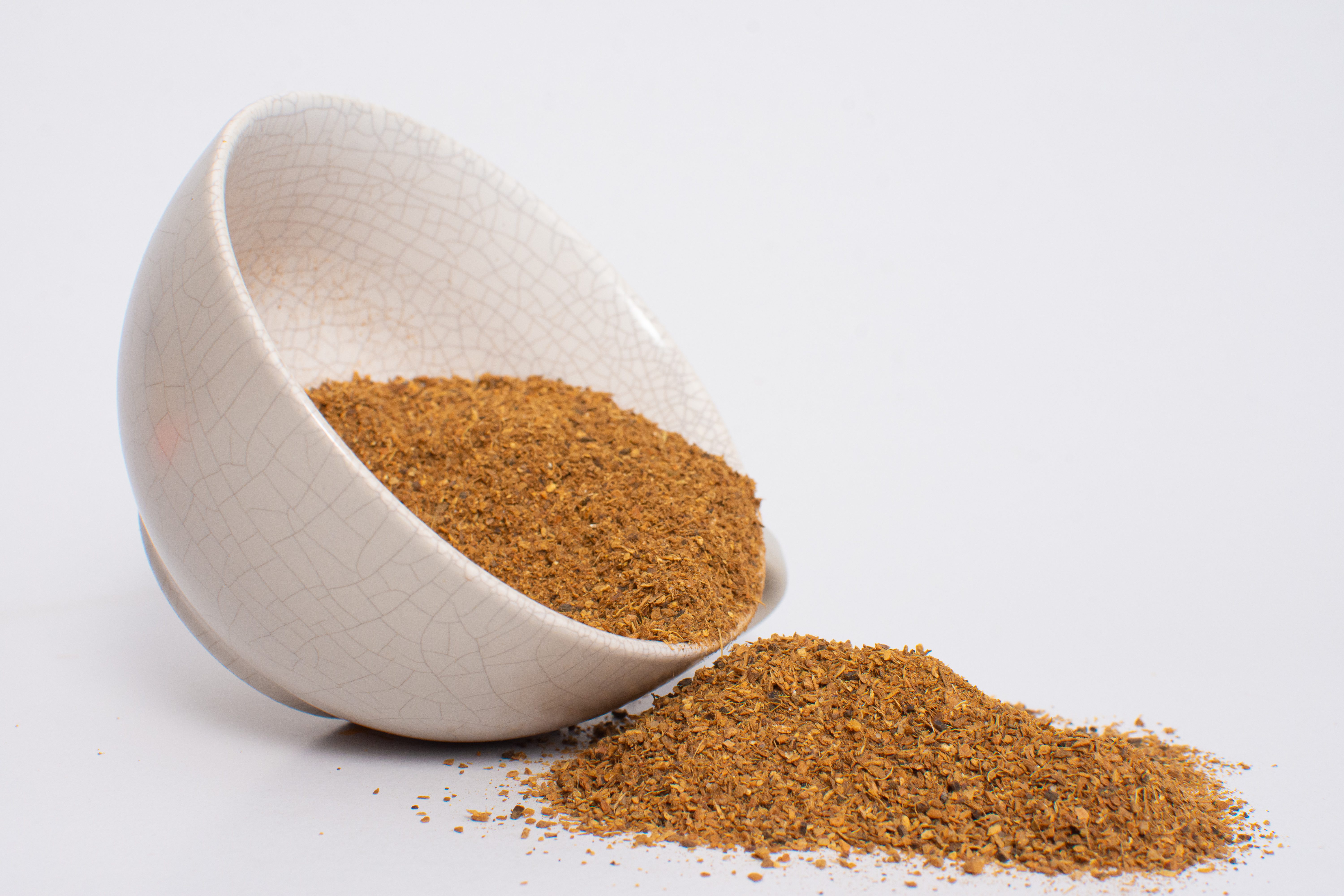 Ground spice in a ceramic bowl